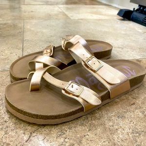 Chrome gold sandals